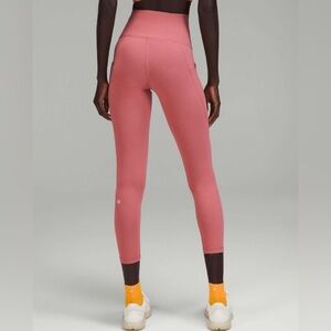 Lululemon Wunder Under High Rise Train with Pockets Size 8 Brier Rose 25”